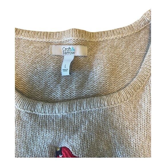 Croft & Barrow Cardinal Knit Sweater Size L Holiday - Picture 4 of 9